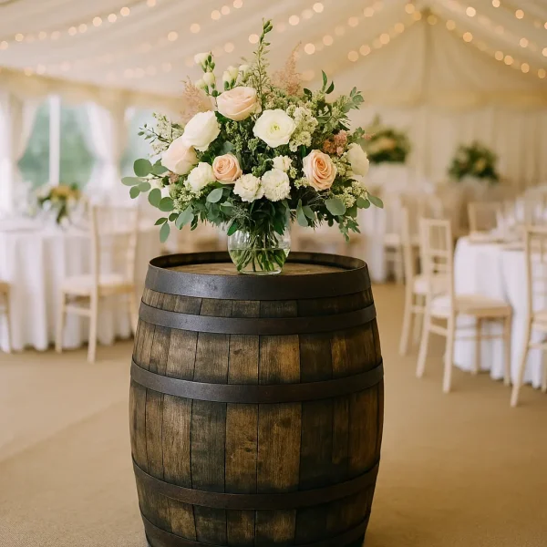 Rustic Oak Whiskey Barrel - Image 2