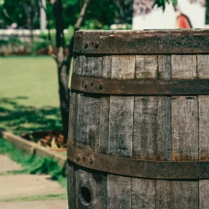 Rustic Oak Whiskey Barrel